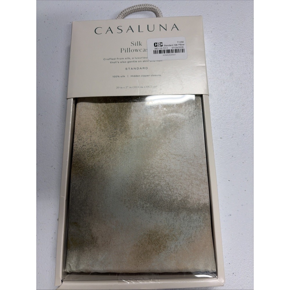 Standard Silk Pillowcases Green Watercolor - Casaluna 32263